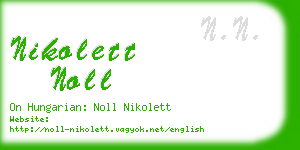nikolett noll business card